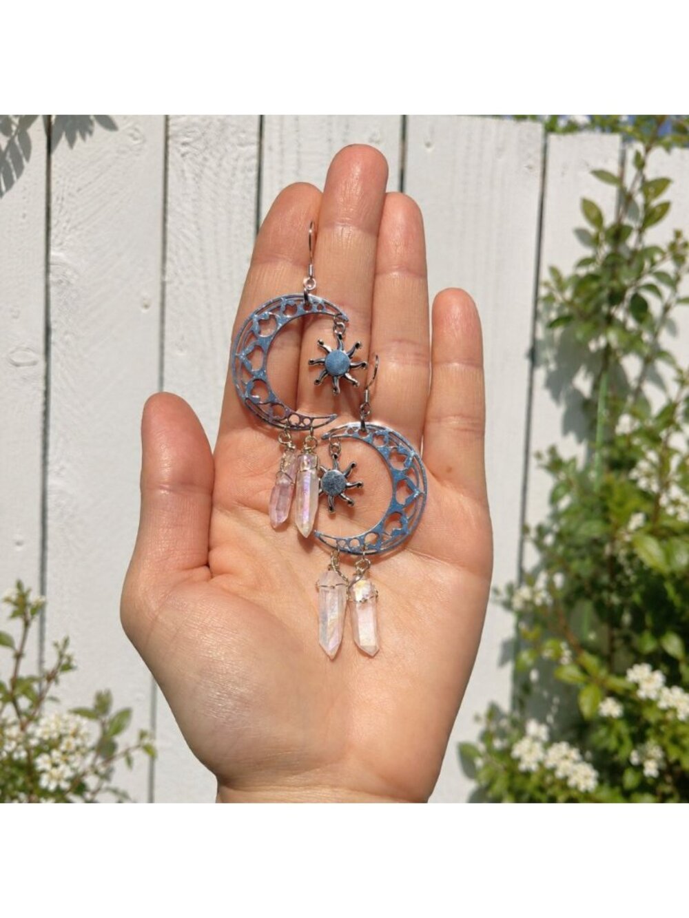Mystical Hand Earrings Celestial Earrings Acrylic Statement Earrings Witchy
